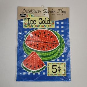 Evergreen Decorative Garden Flag Ice Cold Watermelon 141138